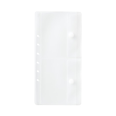 Clear Pocket Refill for Passport Case with Divider