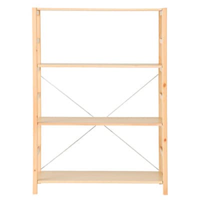 Pine unit shelf - 4 Shelves Wide
