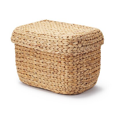 Water Hyacinth Lidded Rectangle Basket - XL