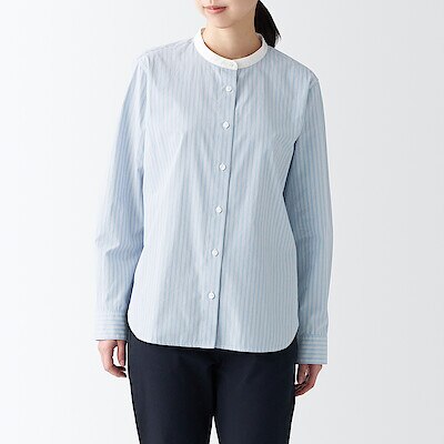 Women's Broad Cotton Stand Collar Shirt 16336