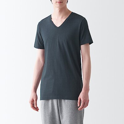 Men's Thin Cotton Blend V Neck Short Sleeve T-shirt