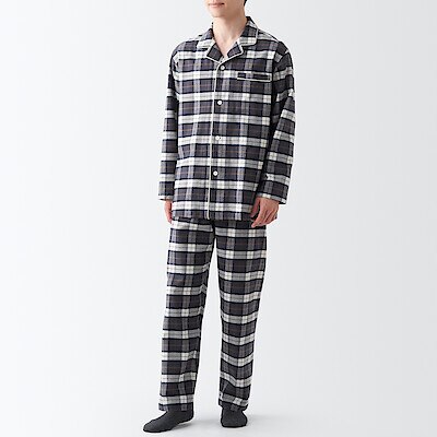 Men's Side Seamless Flannel Pyjamas