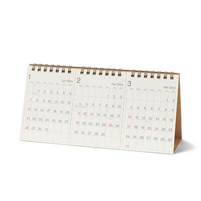 2024 Bagasse Paper Desktop Quarterly Calendar