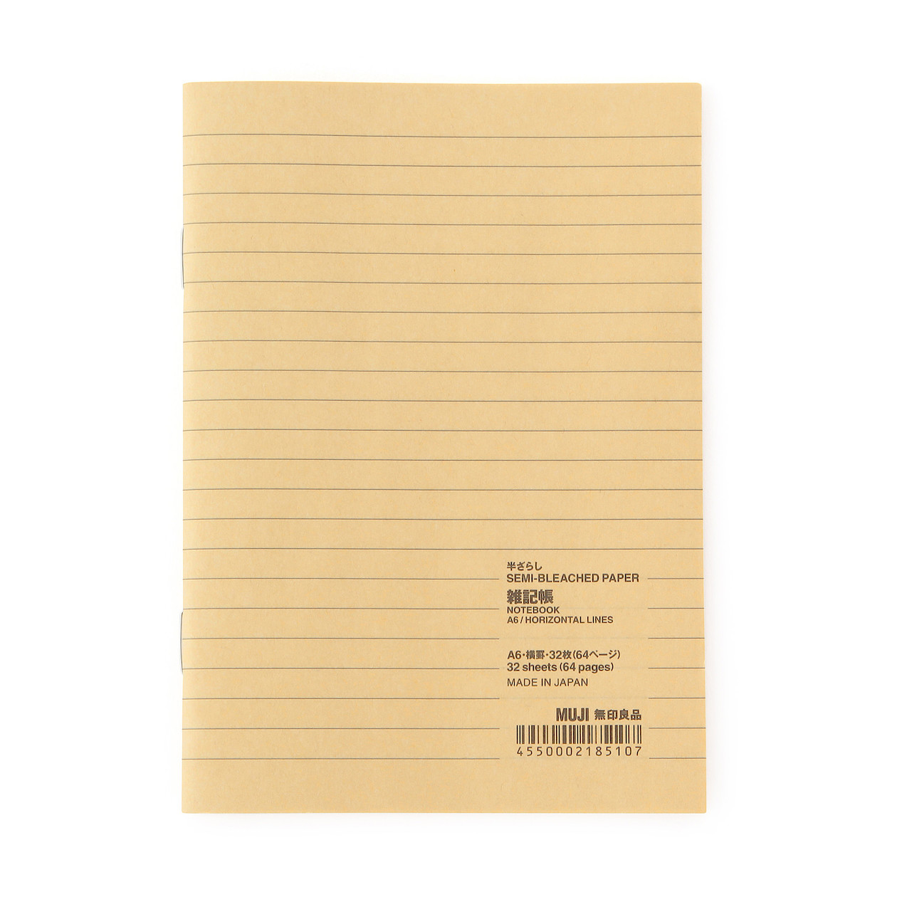 Semibleached Notebook Lined A6