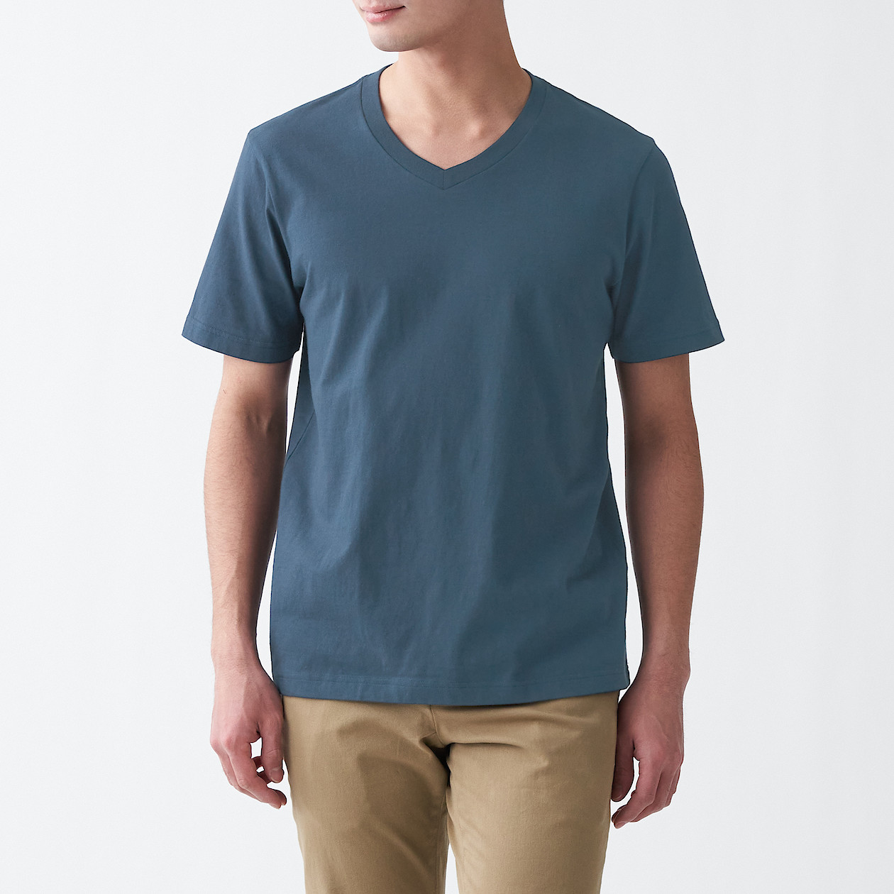 Men's Indian Cotton V-Neck T-Shirt