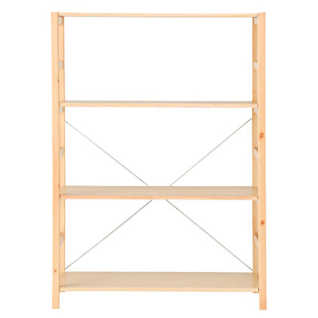 Pine unit shelf - 4 Shelves Wide