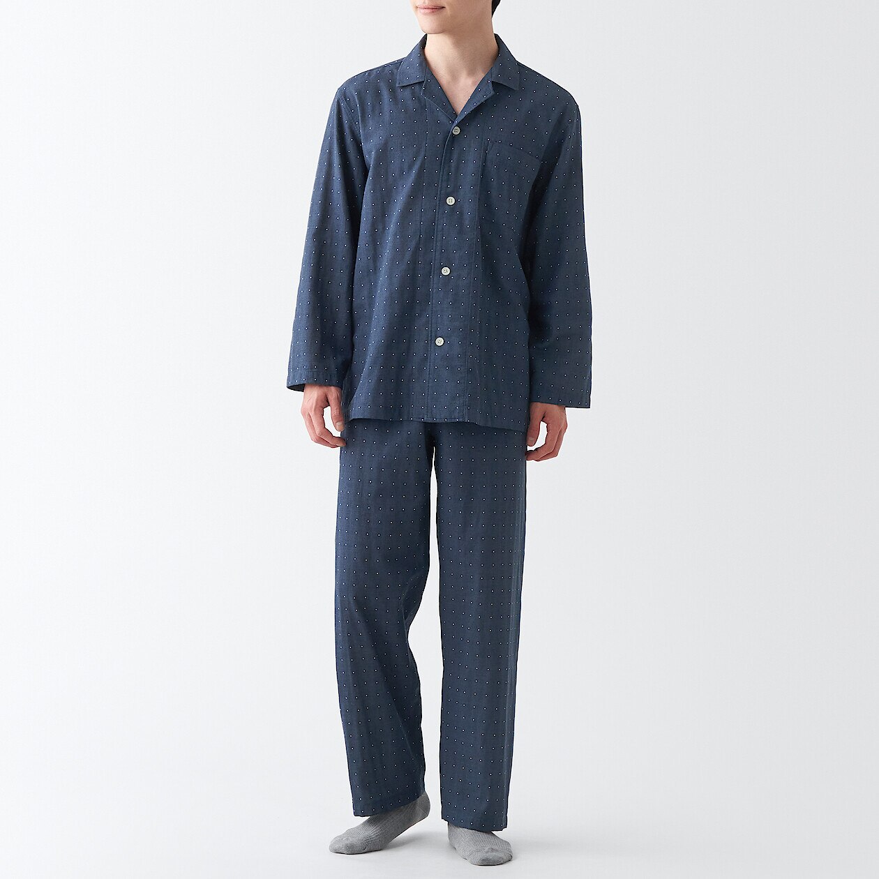 Men's Side Seamless Double Gauze Pyjamas