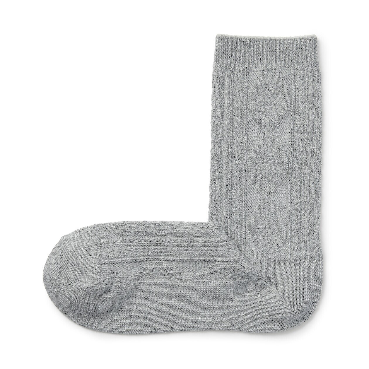 Right Angle Cable Knit Socks
