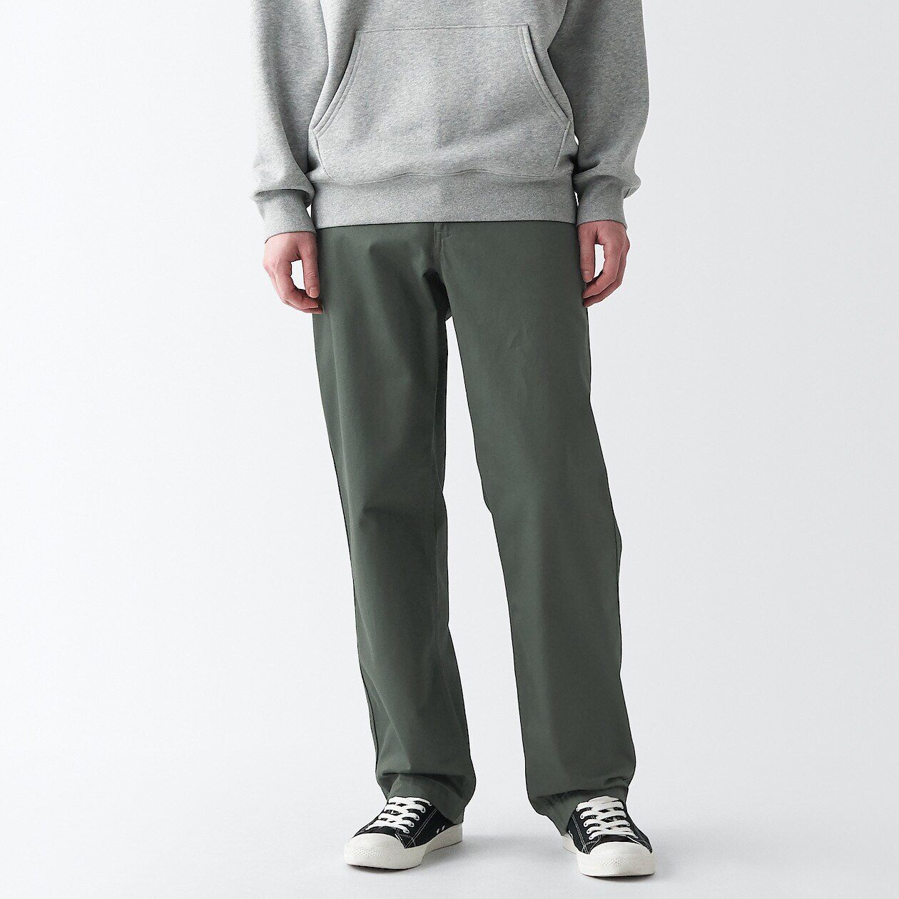 Men's Cotton Regular Fit Chino Trousers- Long