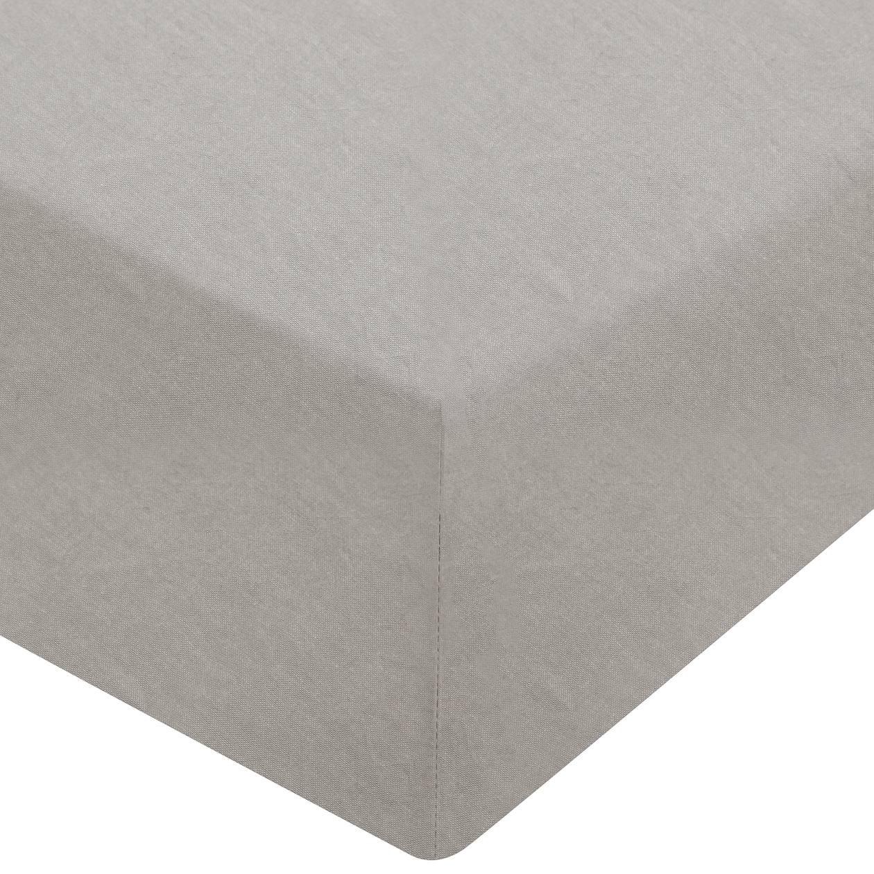 Washed Cotton Fitted Sheet- Double