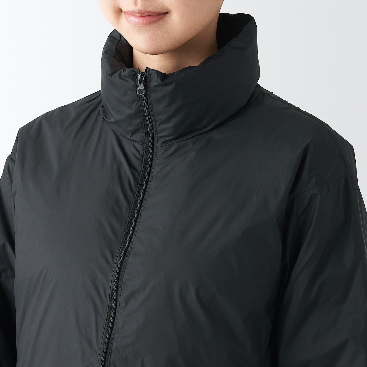 Women's Recycled Nylon Lightweight Stand Collar Down Jacket | MUJI