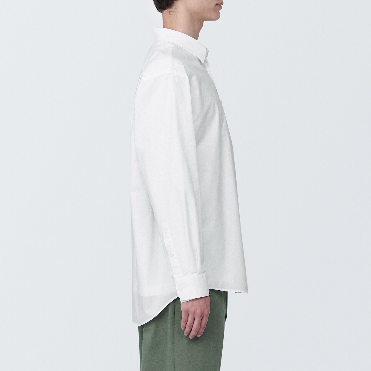 Men's Broad Cotton Long Sleeve Shirt.. | MUJI